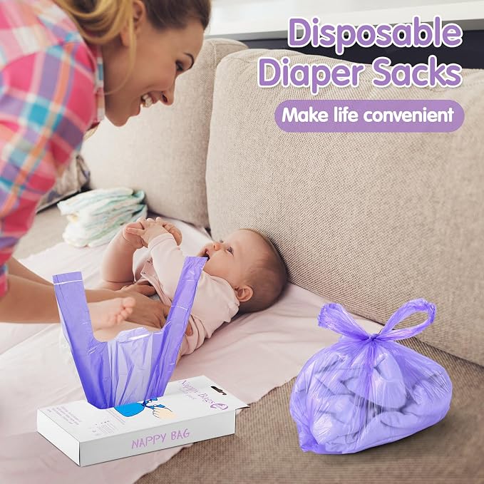 Honoson 1200 Count Baby Disposable Diaper Bags Scented Diaper Sacks - Image 5