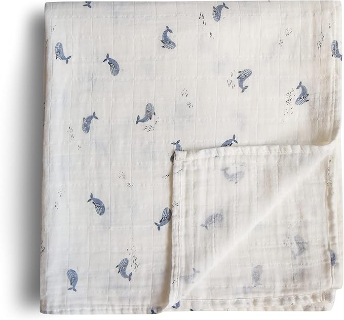 mushie Muslin Baby Swaddle Blanket | 100% Organic Cotton by mushie