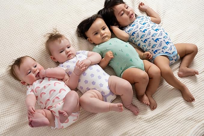 MONICA + ANDY Baby Organic Short Sleeve Jack + Jill Bodysuit - Image 3
