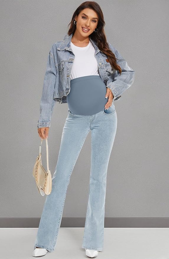 GLAMIX Women's Stretch Maternity Bootcut Jeans - Image 6