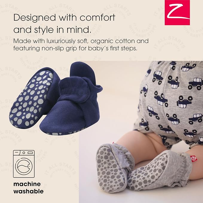 Zutano Organic Baby Booties Newborn Infant, Lost Baby Socks Solution, 18-24 - Image 2