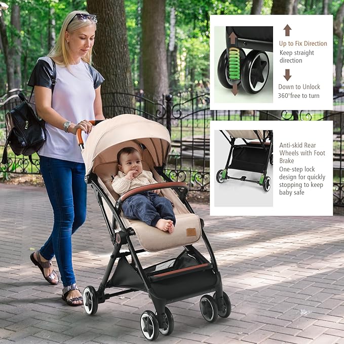 BABY JOY Lightweight Baby Stroller, Compact Toddler Travel Stroller - Image 4