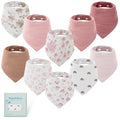 Yoofoss Muslin Baby Bibs 10 Pack 100% Organic Cotton 6-Layer Soft Absorbent by YOOFOSS