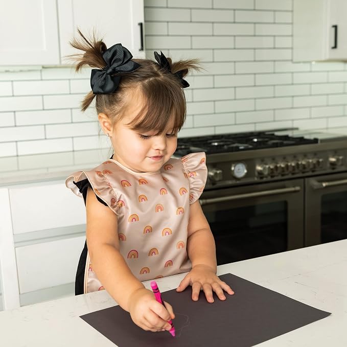 Tiny Twinkle Short Sleeve Apron Baby & Toddler Bib - Image 4