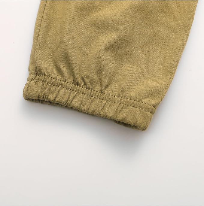 GFQLONG 4 Pack Toddler Boys and Girls Cotton Pants Lightweight Trousers - Image 5