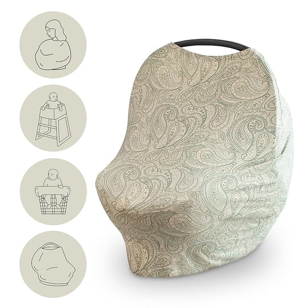 mushie Baby Car Seat Canopy Cover | Breathable & Stretchy Multi Use Cover by mushie
