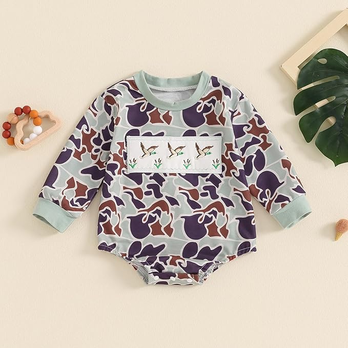 VISGOGO Newborn Infant Baby Boy Girls Oversized Romper Little Dude Sweater - Image 2