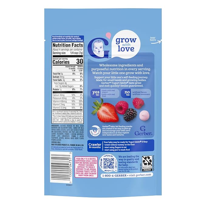 Gerber Baby Snacks Yogurt Melts, Mixed Berries, 1 Ounce - Image 10