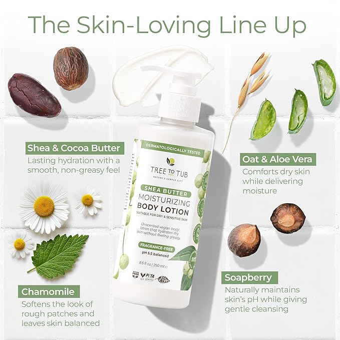 Tree to Tub Unscented Shea Butter Body Lotion - Image 5