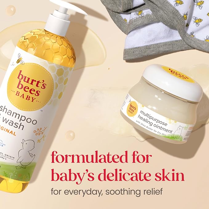 Burts Bees Baby Shampoo and Baby Wash Refill, Plant-Based Formula, - Image 9