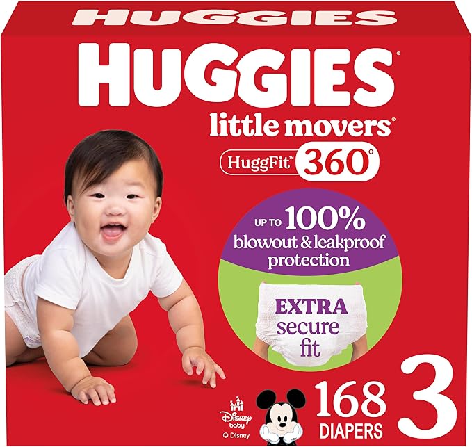 Huggies Size 3 Baby Diapers, Little Movers HuggFit 360° Baby Diapers by Huggies%C2%AE