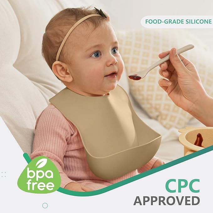 Cuddle Campus Set of 3 Silicone Bibs - Image 2