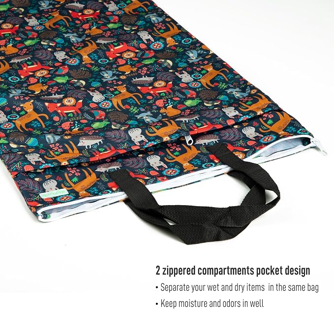 wegreeco Reusable Hanging Wet Dry Cloth Diaper Bag - Image 3