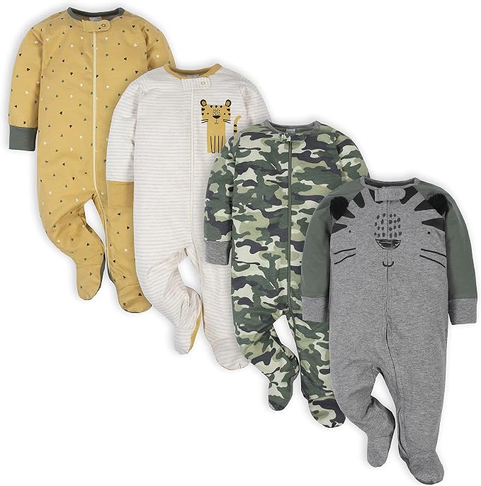 Gerber Baby Boys 4 Pack Sleep 'N Play Footie by Gerber