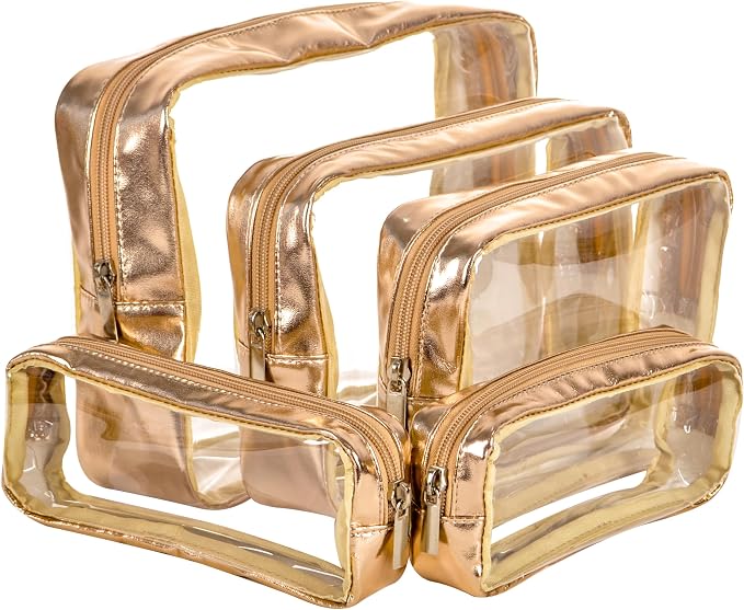 TSA Approved 5-Piece Diaper Bag Organizer Pouch Set Clear Waterproof TPU Kids - Image 8