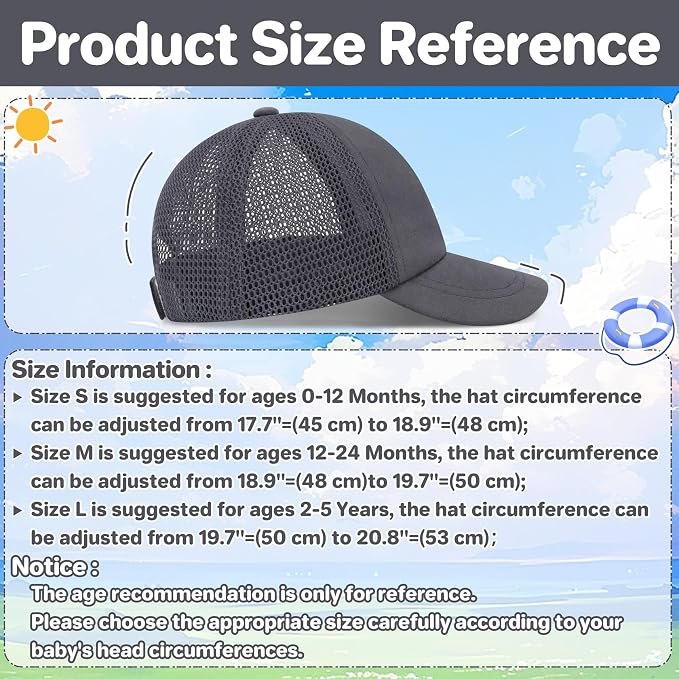 qikqik Baby Baseball Cap Toddler Baseball Hat - Image 6