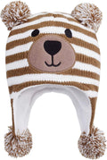 LANGZHEN Toddler Kids Infant Winter Hat, Earflap Knit Warm Cap Fleece Lined by LANGZHEN