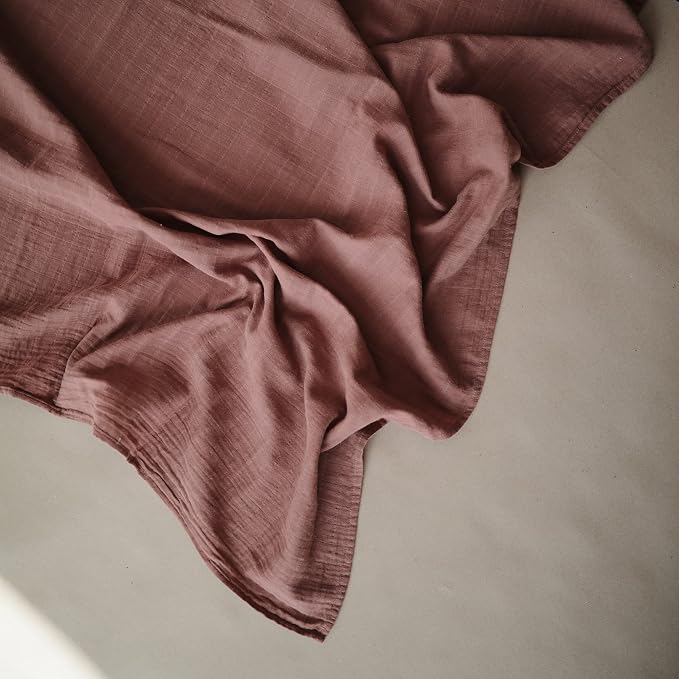 mushie Muslin Baby Swaddle Blanket | 100% Organic Cotton - Image 2