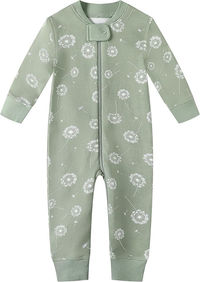 Owlivia Organic Cotton Baby Boy Girl Zip up Sleep 'N Play Pjs, Long Sleeve by Owlivia