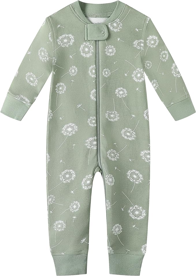Owlivia Organic Cotton Baby Boy Girl Zip up Sleep 'N Play Pjs, Long Sleeve by Owlivia