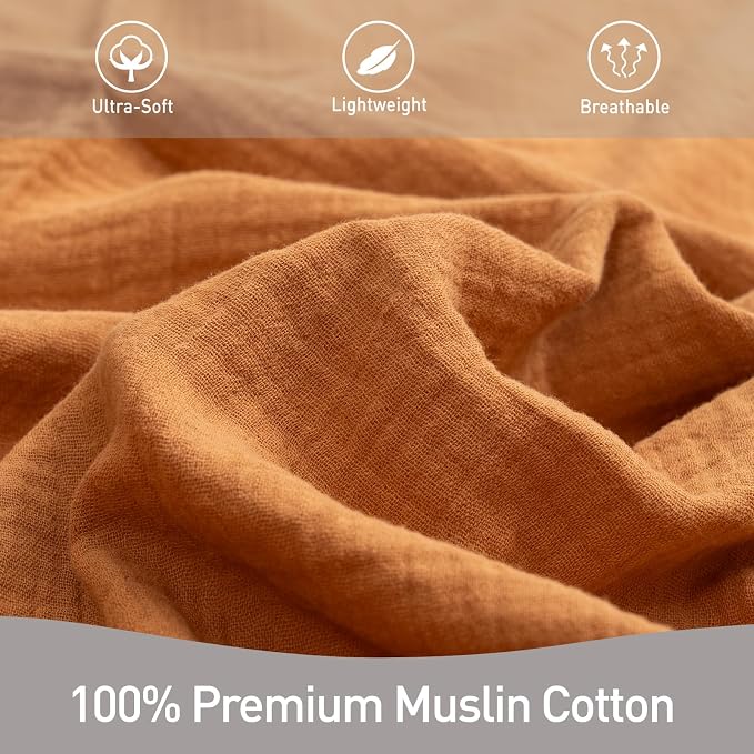 Muslin Swaddle Blankets for Newborn, 3 Pack Breathable Soft Receiving Blanket - Image 6