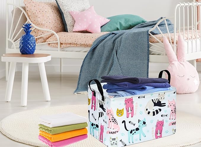 Cute Cat Pattern Gift Laundry Basket - Image 6
