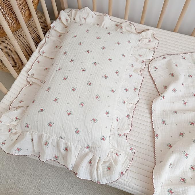 BuLuTu Toddler Pillowcase Cotton Muslin Kids Pillow Cases Enveloped Soft - Image 4