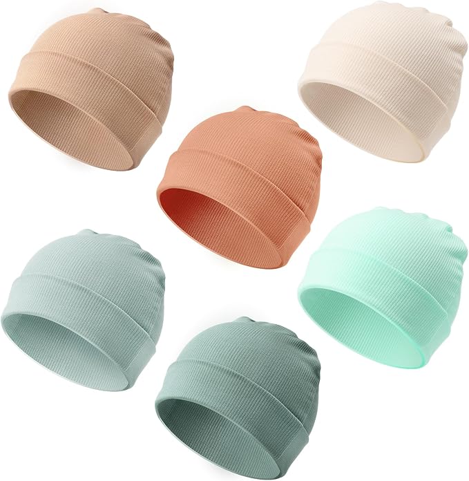 DRESHOW BQUBO 6 Pack Baby Newborn Hats Set by DRESHOW