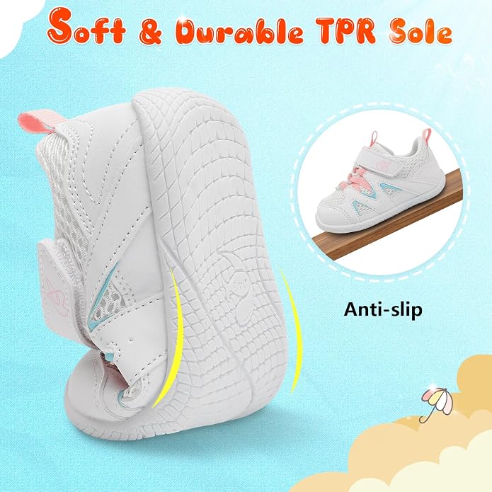 LeIsfIt Baby Shoes Boys Girls First Walking Shoes Non-Slip Toddler Breathable - Image 5