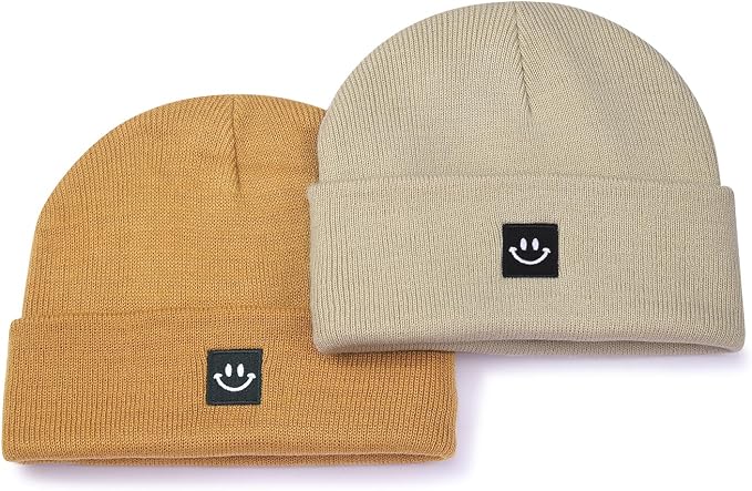 MaxNova 2 Pack Baby Beanie Fleece Lined Knit Toddler Hat - Image 2