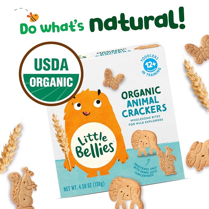 Little Bellies Organic Animal Crackers Toddler Snack - Image 3