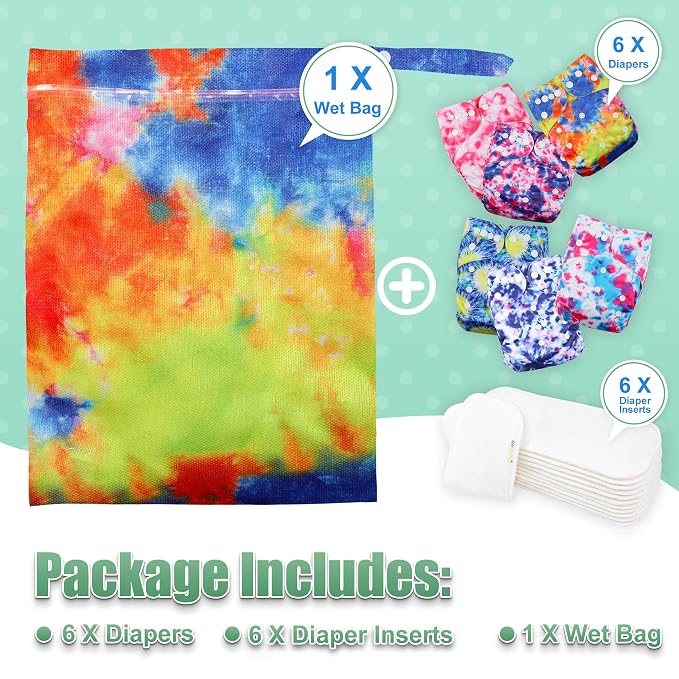 wegreeco Cloth Diapers 6 Pack - Image 7