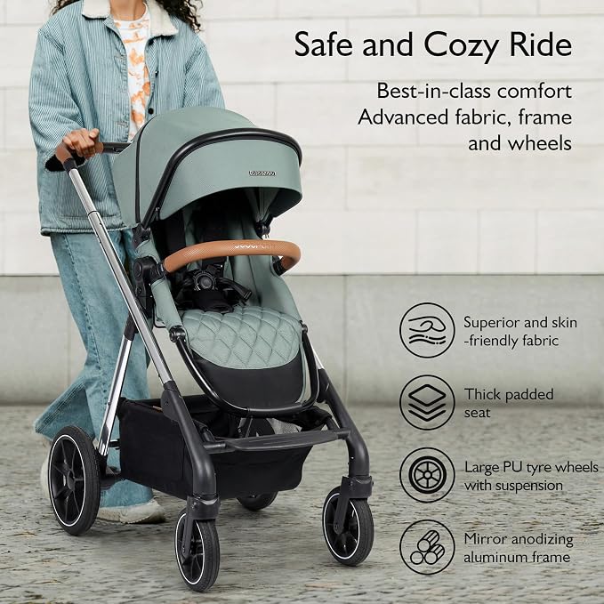Beberoad Love RX 3-in-1 Baby Stroller, Toddler Stroller, Foldable Infant - Image 2