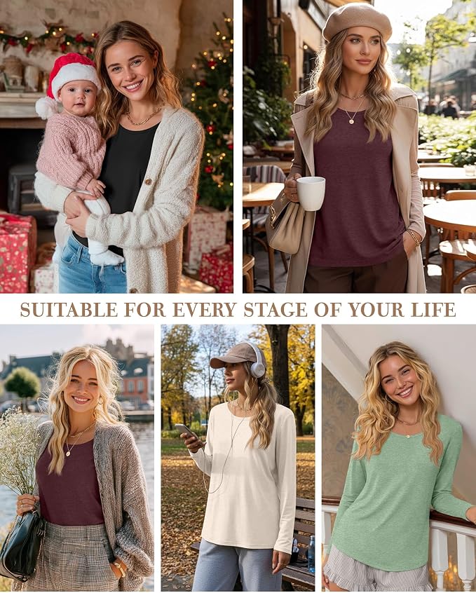 4 Pack Women's Cotton Nursing Tops, Breastfeeding Maternity - Image 5