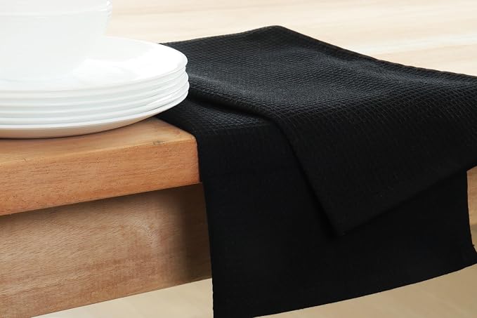 PurpleEssences Waffle Weave Kitchen Towel, 100% Cotton - Image 5