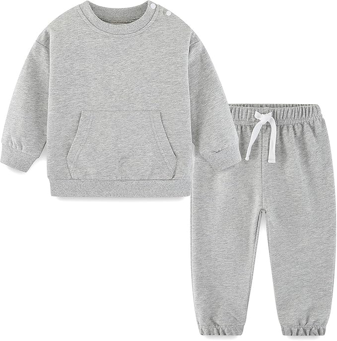 Fullfamous Baby and Toddler Boys 100% Cotton 2 Piece Long Sleeve Sweatshirt and by Fullfamous