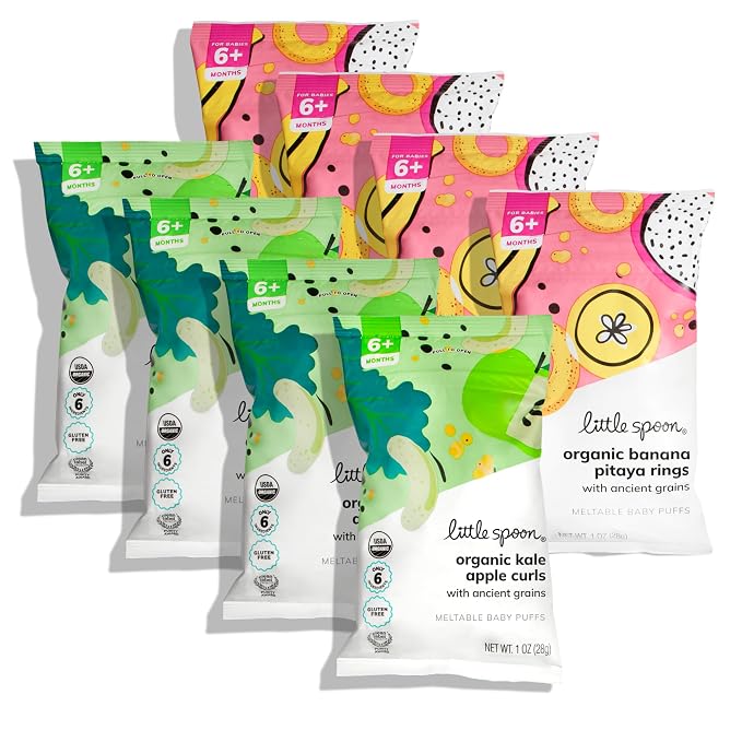 Little Spoon Organic Baby Puffs Variety Pack – Kale Apple & Banana Pitaya Duo – by LittleSpoon
