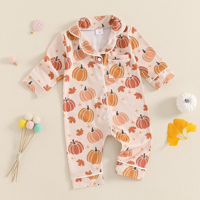 Balaflyie Baby Girl Button Down Pajamas Romper One-Piece Jumpsuit Long Sleeve - Image 6
