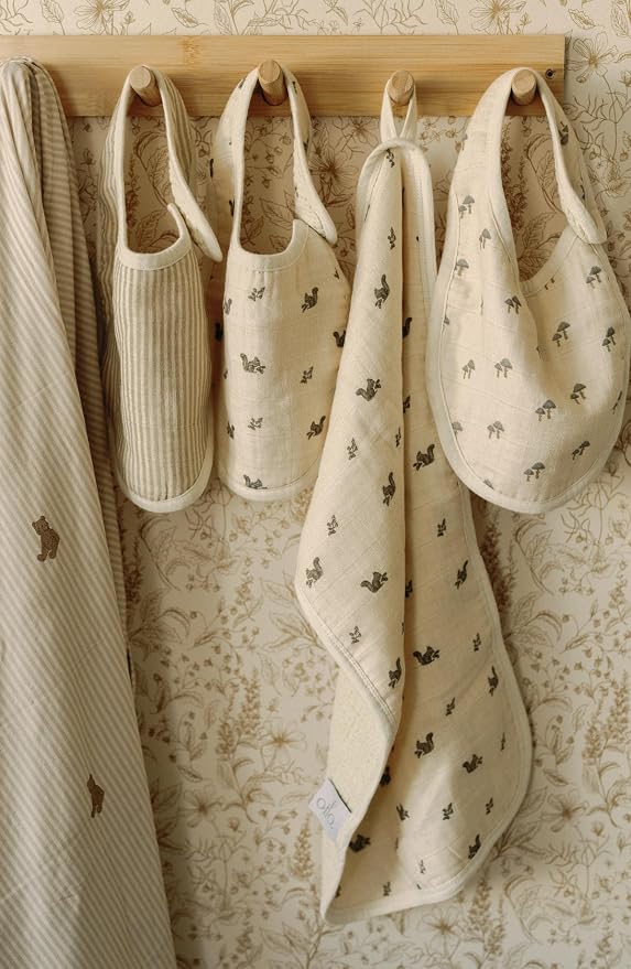 Oilo Burp Cloth 2-Pack Set, Organic Premium Cotton 4-Way Muslin, Luxuriously - Image 5