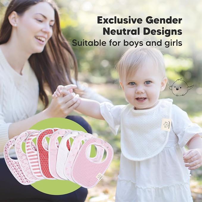 8-Pack Organic Baby Bibs for Boys, Girls - Image 6