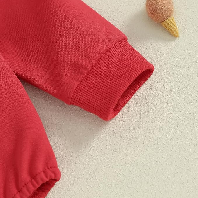 VISGOGO Newborn Infant Baby Boy Girls Oversized Romper Little Dude Sweater - Image 7