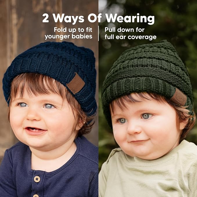 3-Pack Baby Beanies for Boys, Girls - Image 3