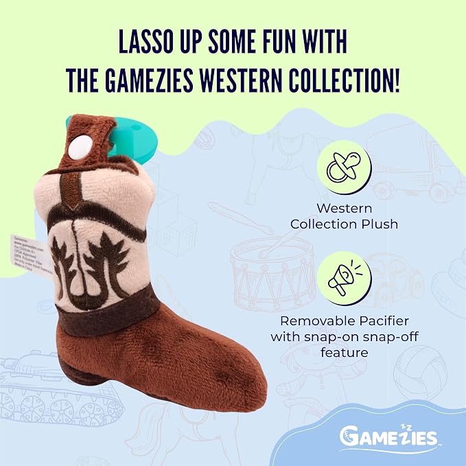 Gamezies Baby Boy and Girl Silicone Boot Plush Pacifier - Image 2