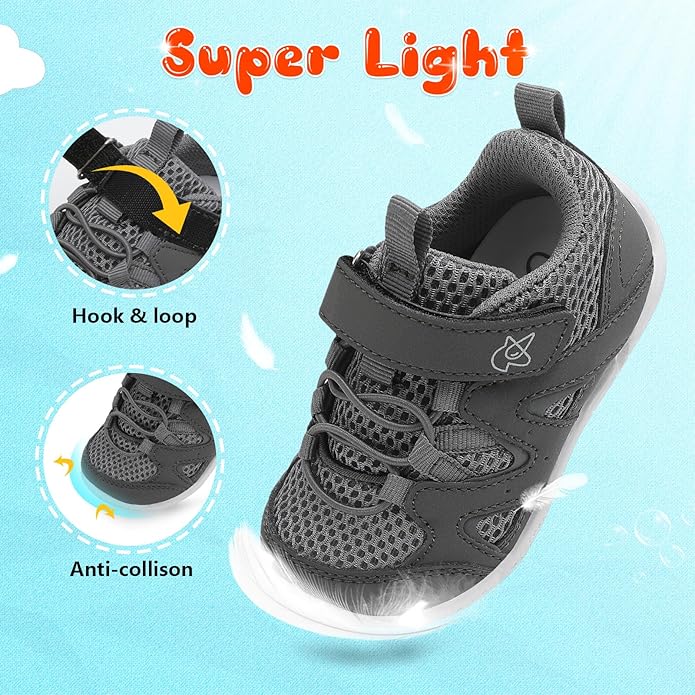 LeIsfIt Baby Shoes Boys Girls First Walking Shoes Non-Slip Toddler Breathable - Image 5