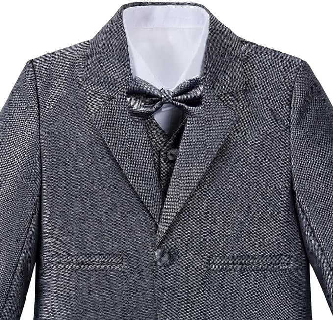 Dressy Daisy Baby Toddler Boy 5 Pcs Set Formal Tuxedo Suits No Tail Wedding - Image 5
