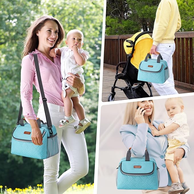 Breastmilk Cooler Bag with Ice Pack Fits 6 Baby Bottles up to 9 Ounce, Wearable - Image 7