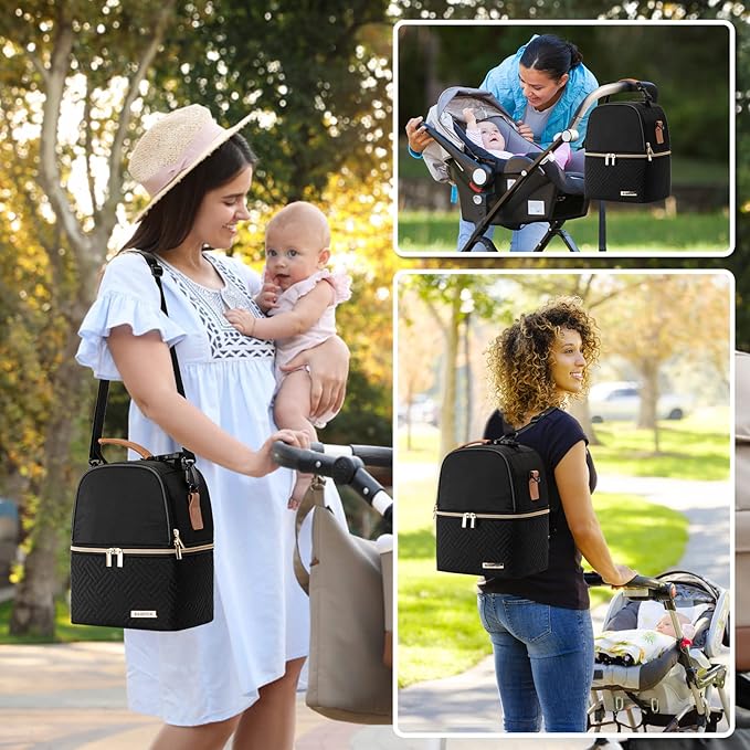 Breastmilk Cooler Bag with Ice Pack Fits 6 Baby Bottles up to 9 Ounce, Breast - Image 6