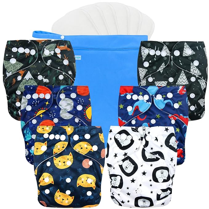 wegreeco Cloth Diapers 6 Pack by wegreeco
