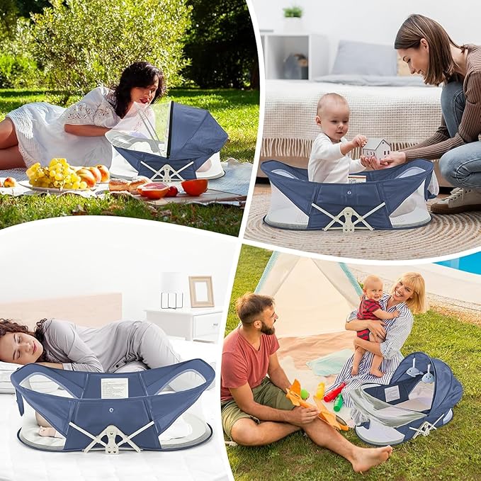 Portable Baby Bassinet Travel Baby Bed, Baby Cribs Travel Pod - Image 7