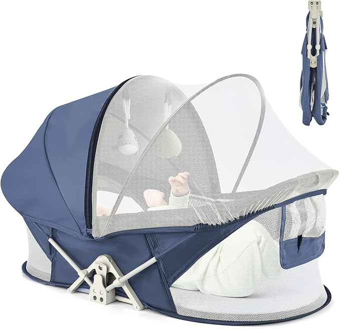 Portable Baby Bassinet Travel Baby Bed, Baby Cribs Travel Pod by ISELECTOR
